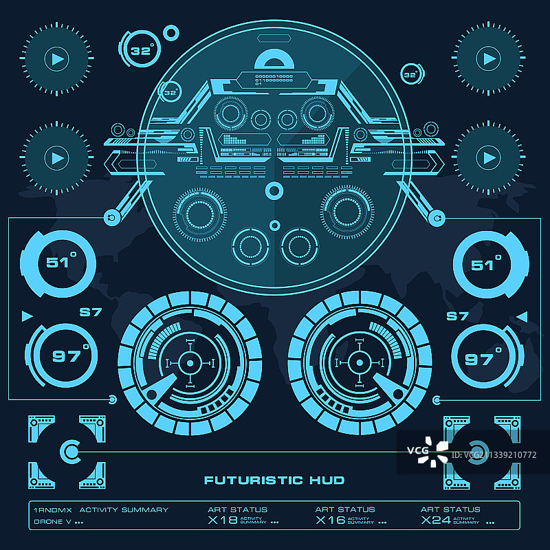 未来感用户界面设计背景图片素材