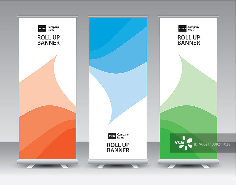 商务易拉宝banner设计图片素材