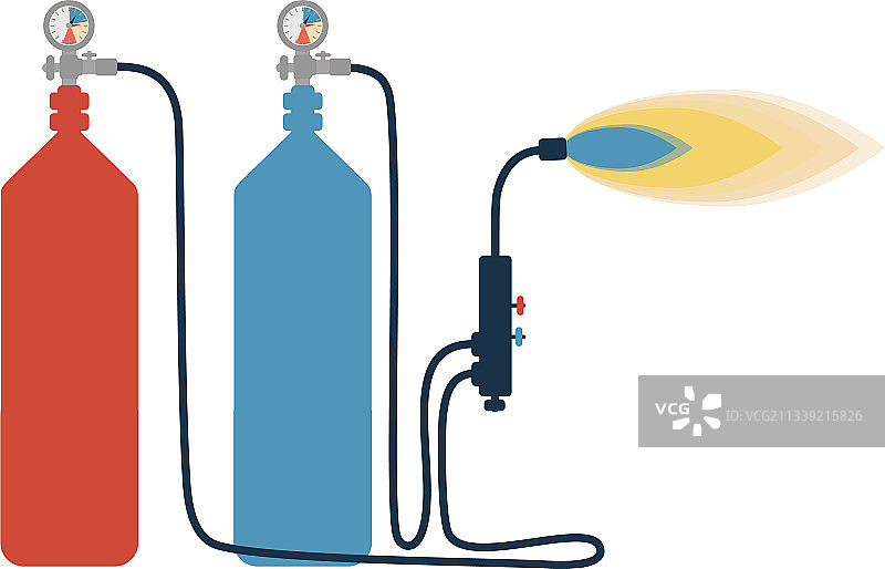 带有气瓶和焊枪的气焊图片素材
