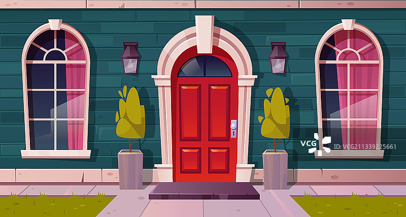 豪华小屋的房屋外立面建筑外观图片素材