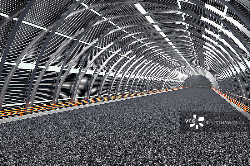 高速道路和穹顶，三维图形制作图片素材