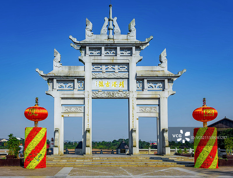 长沙靖港古镇风光及印象图片素材