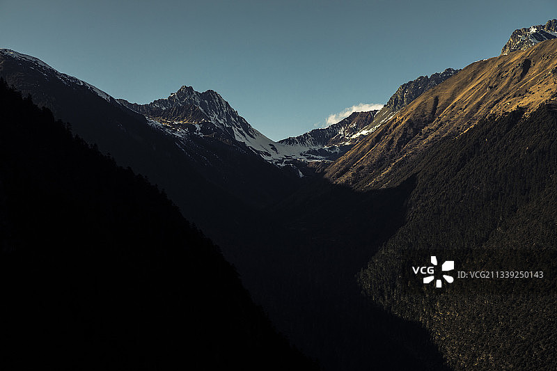 丙察察穿越路上的雪山与森林，美不胜收图片素材