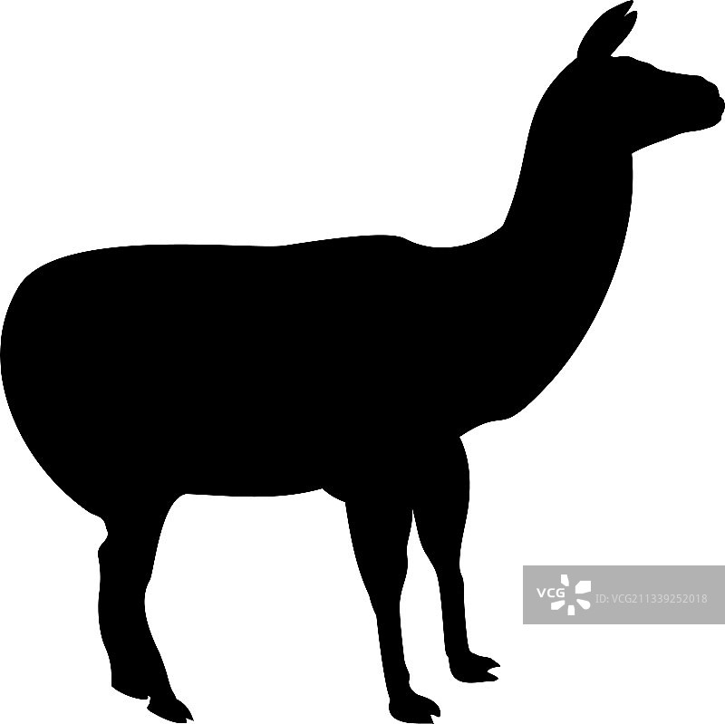 羊驼剪影图片素材
