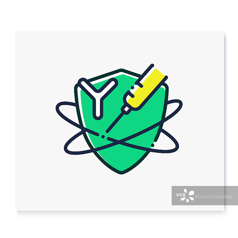 免疫球蛋白疗法彩色图标图片素材