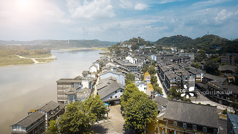 山水古城，千年安居图片素材