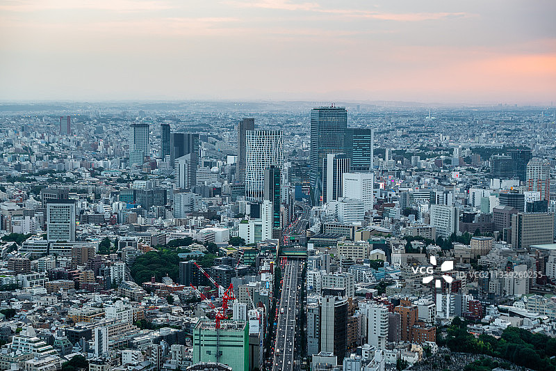 东京涉谷高楼城市全景图片素材