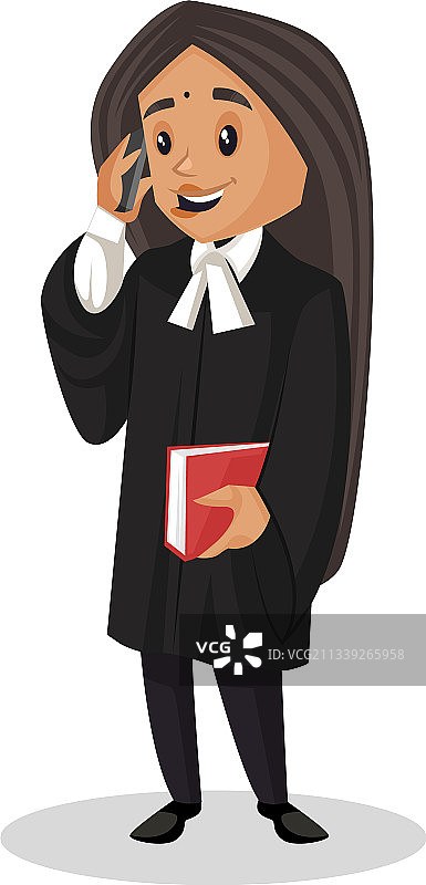 卡通女法官图片素材