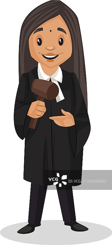 卡通女法官图片素材