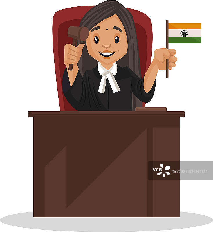 卡通女法官图片素材
