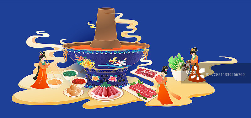 火锅插画图片素材