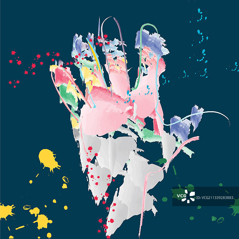 抽象手印图片素材