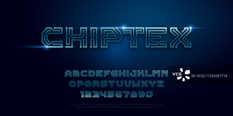 数字芯片排版设计图片素材
