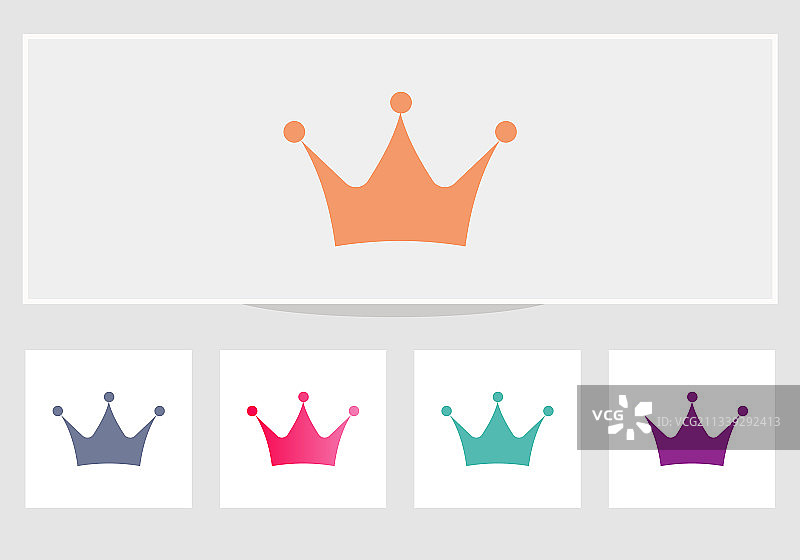 彩色皇冠标志图标图片素材