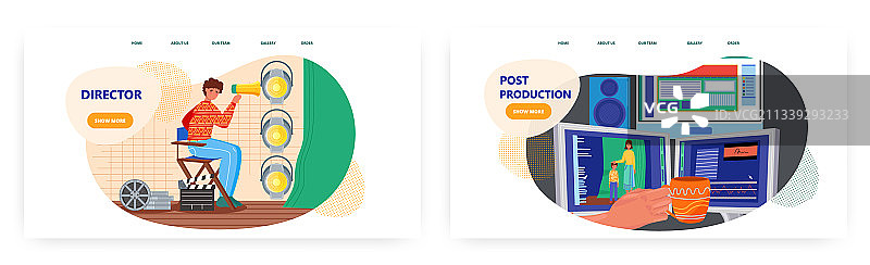 电影导演着陆页设计网站banner图片素材
