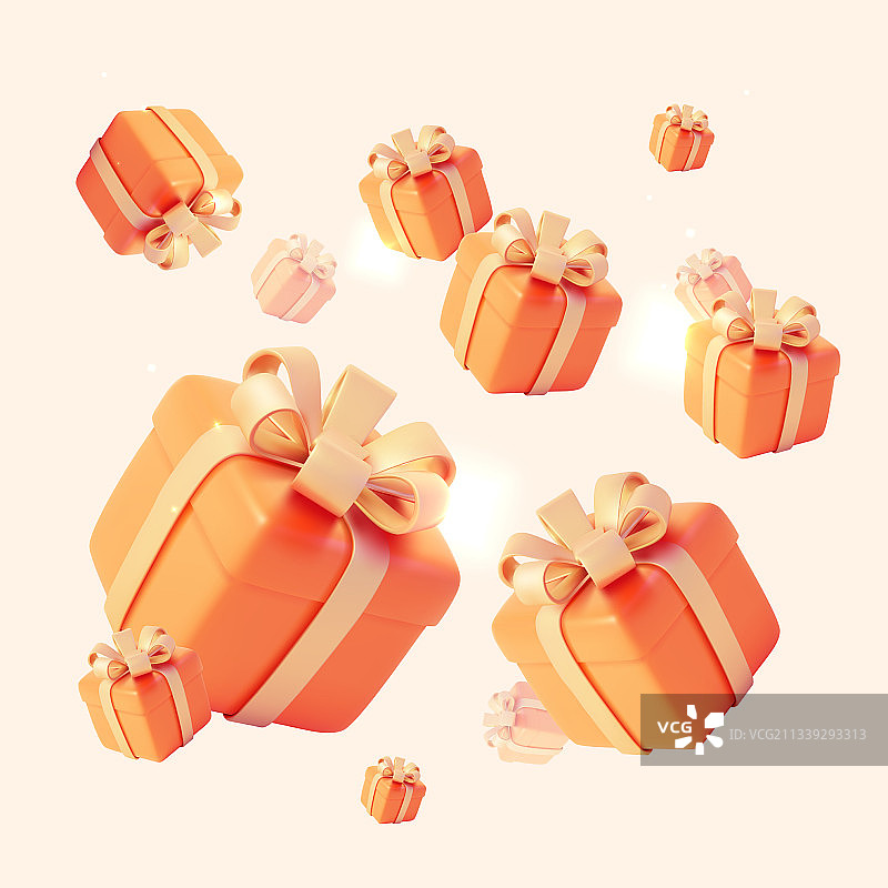 3D礼品盒无缝图案图片素材