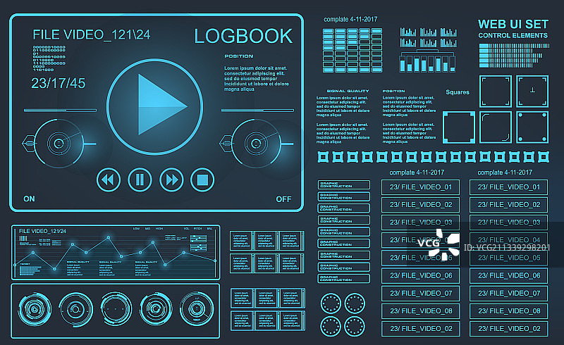 未来科技感HUD音乐仪表盘虚拟显示图片素材