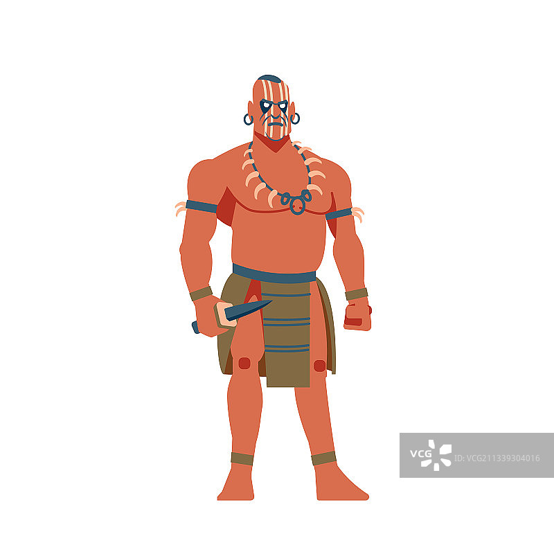 南美洲玛雅阿兹特克或印加战士图片素材