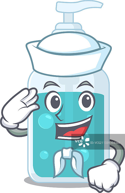 笑脸水手卡通人物免洗洗手液图片素材