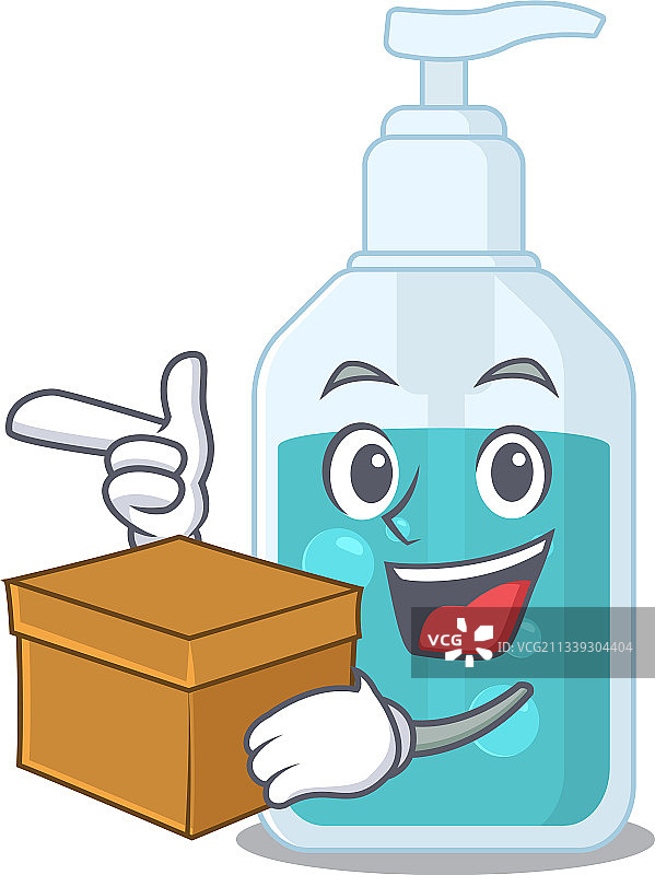 快乐的洗手液卡通设计图片素材