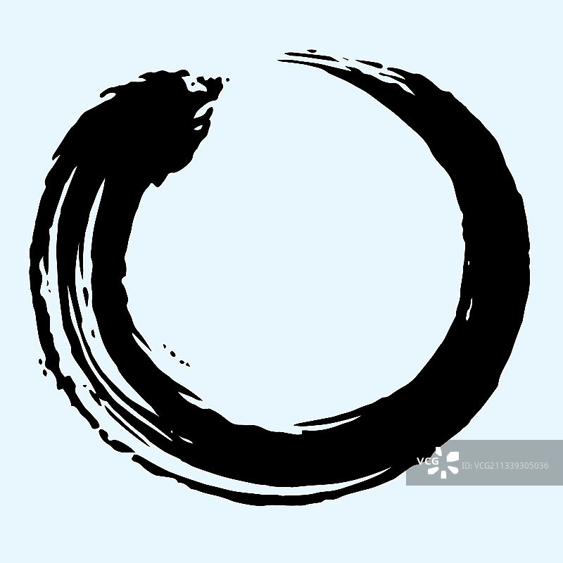 墨绘圆相禅图片素材