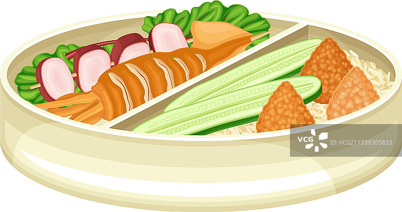 日式便当外卖盒饭图片素材