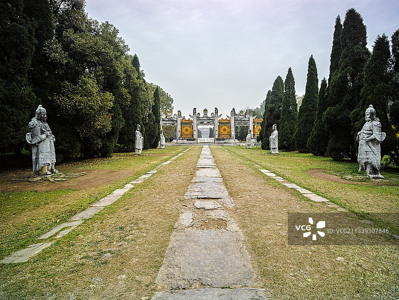 2016-03-12中国，湖北省，荆门市，钟祥市，明显陵图片素材