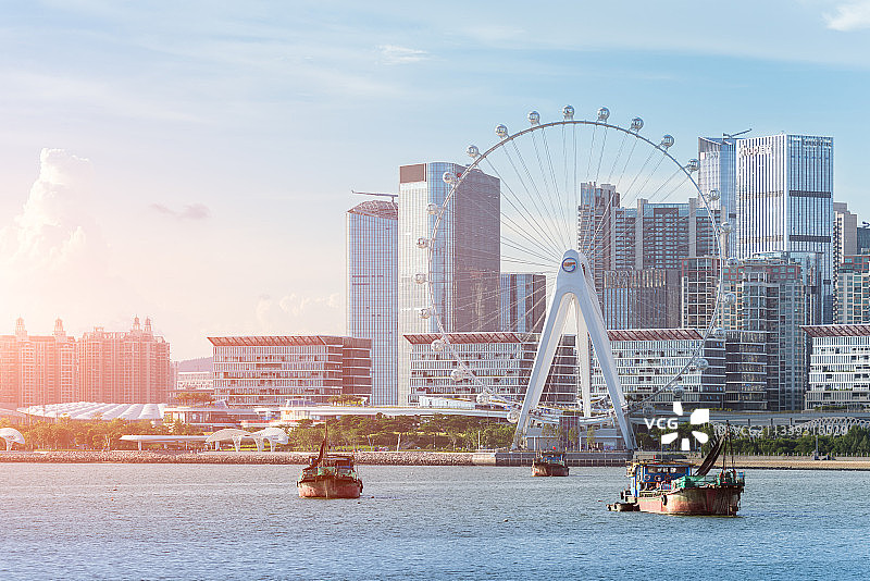 深圳海滨文化公园湾区之光摩天轮图片素材