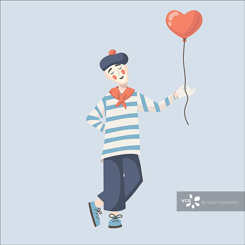 哑剧卡通人物插画图片素材