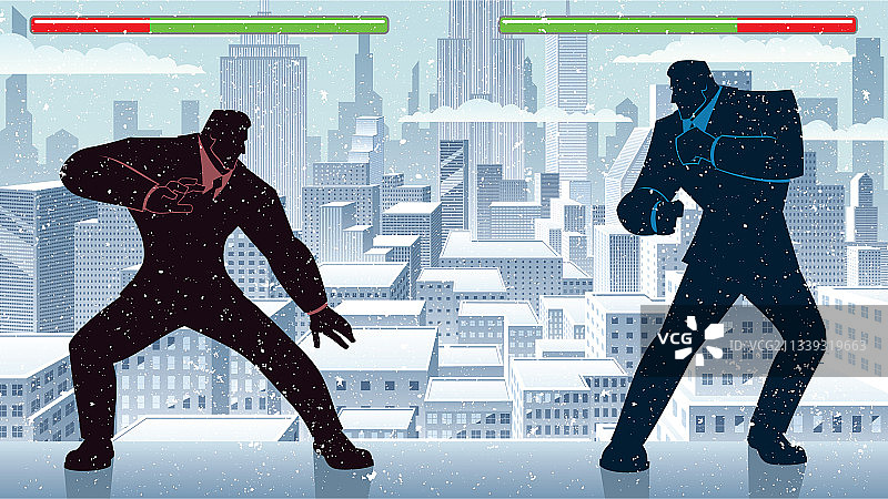 商业竞争对抗图片素材