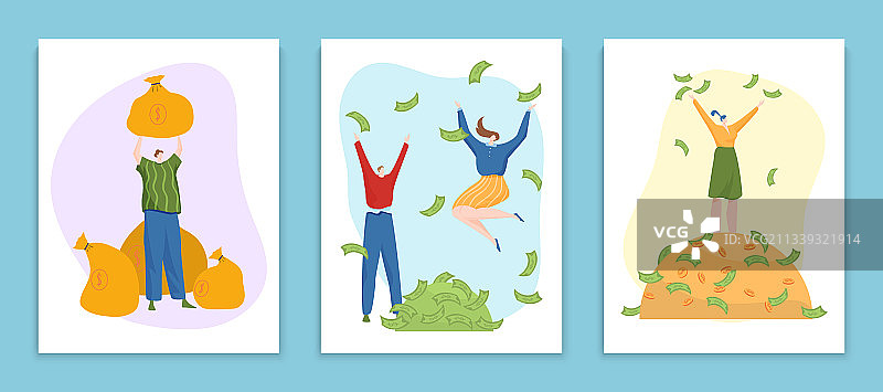 挥霍现金的富人概念图片素材