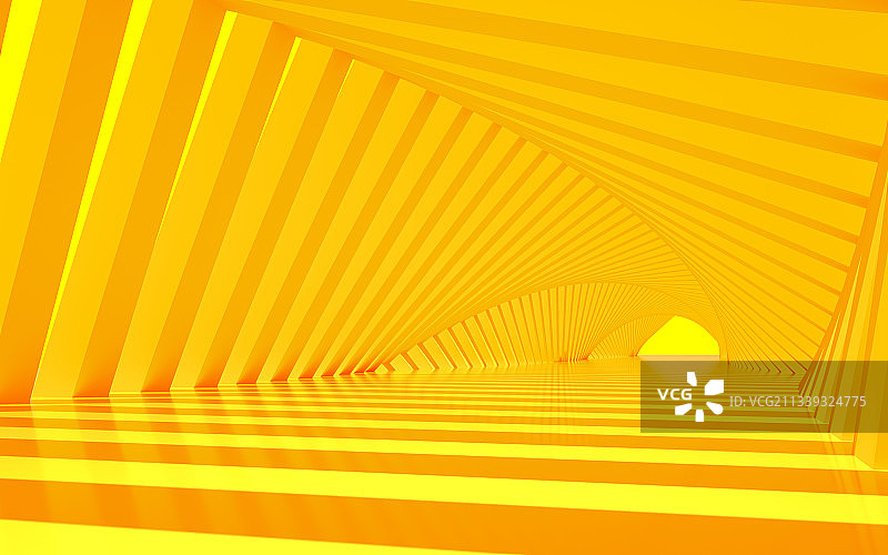 黄色建筑空间三维图形图片素材