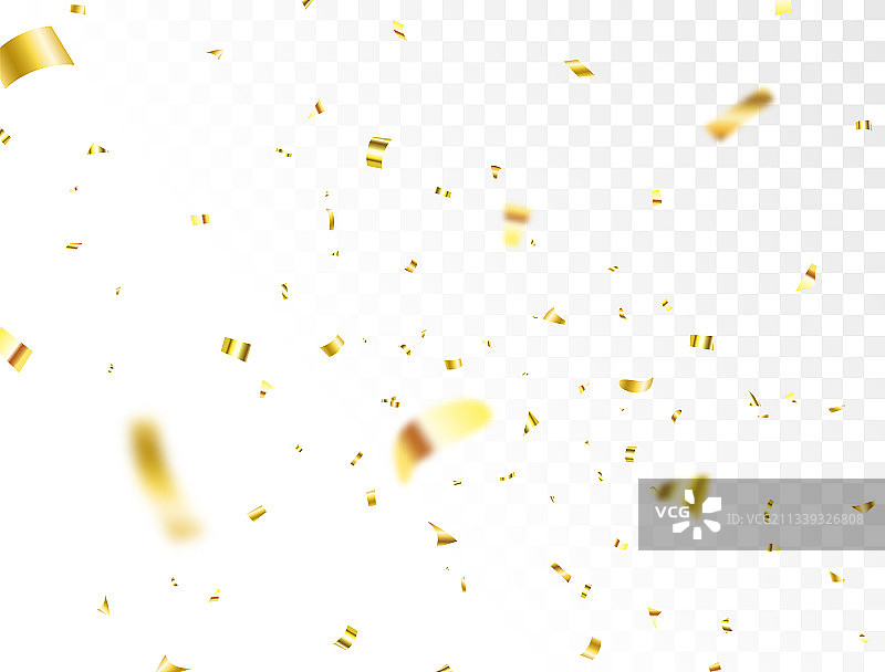 金色五彩纸屑背景庆祝活动贺卡图片素材
