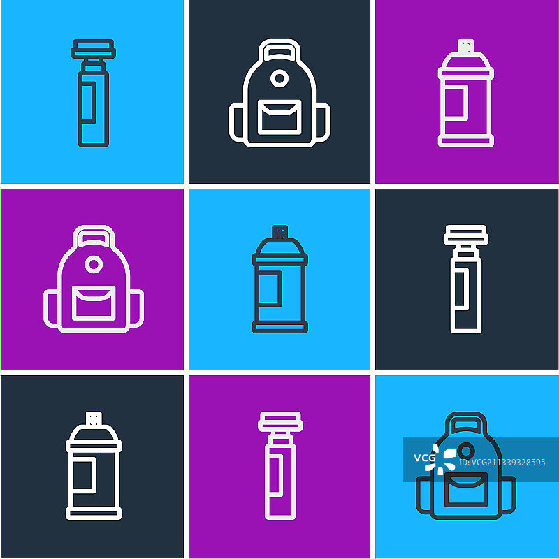 马克笔、喷漆罐和书本标志图片素材