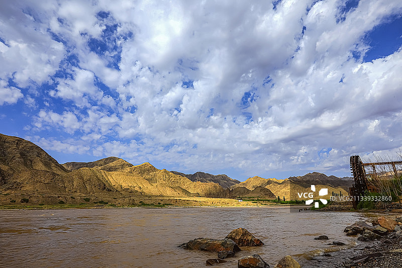 宁夏中卫北长滩黄河峡谷图片素材