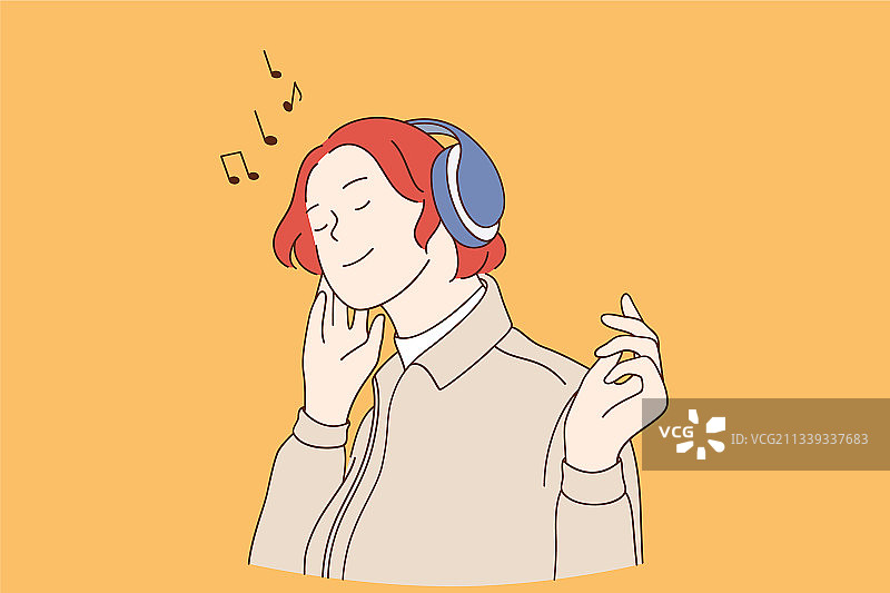 聆听音乐的生活方式图片素材