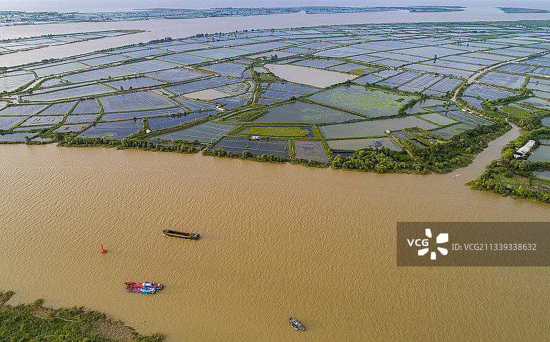 淮河入洪泽湖口水产重镇——江苏淮安老子山镇图片素材