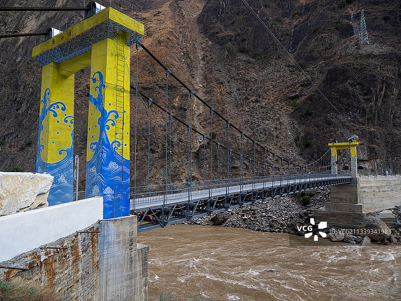 怒江玉曲河交汇处图片素材
