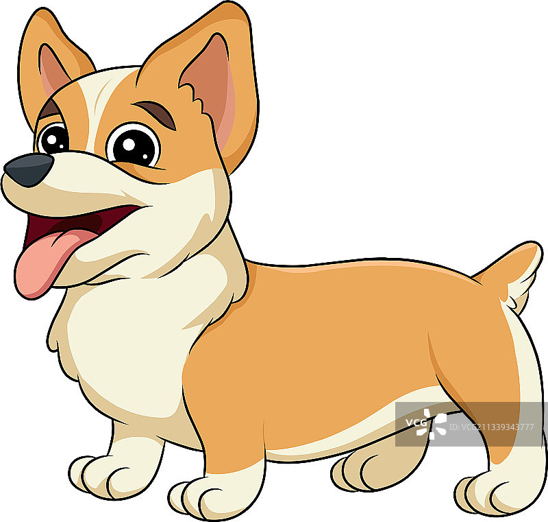 柯基犬卡通形象图片素材