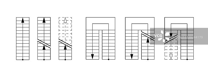 建筑楼梯设计手绘图图片素材