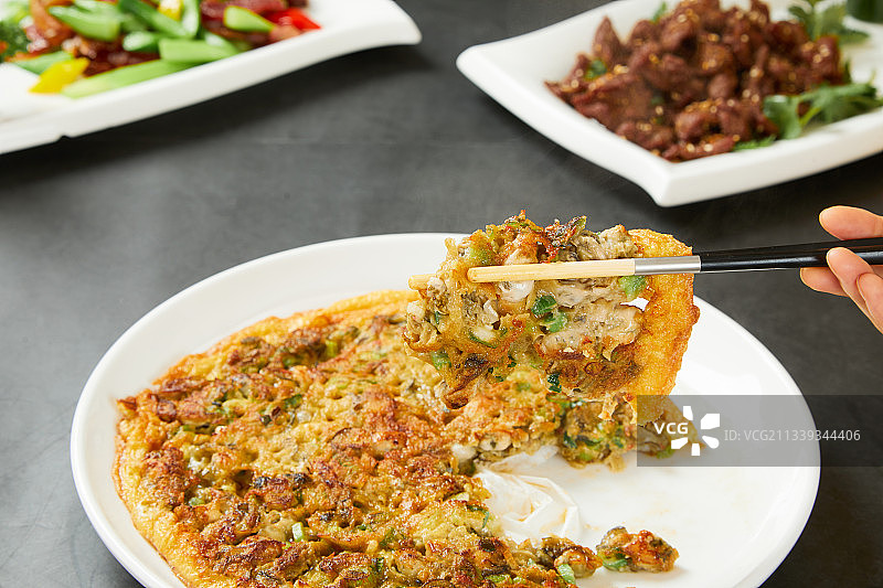 蚝烙炒蛋图片素材