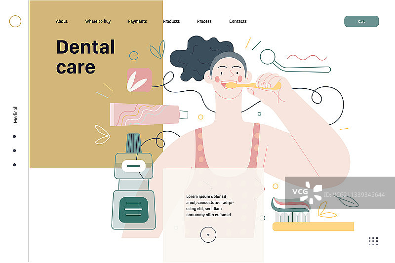 医疗保险模板：牙科护理图片素材