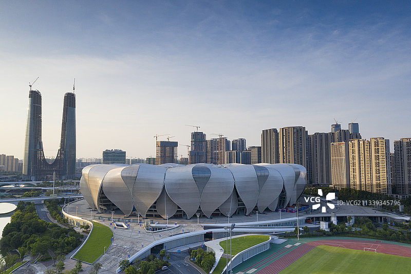 杭州奥体中心大莲花体育场图片素材
