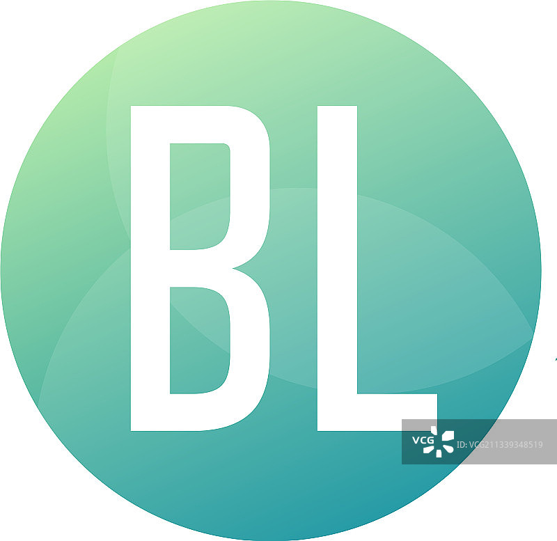Bl字母标志设计风格简约图片素材