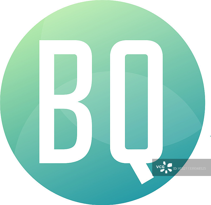简约风格BQ字母标志设计图片素材