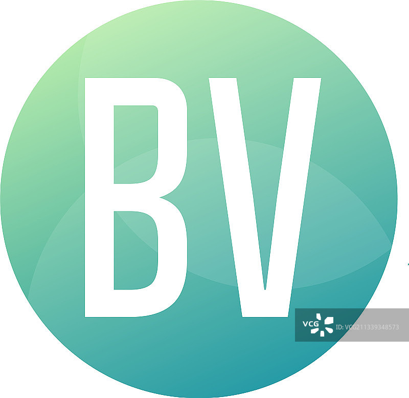 BV字母简约风格标志设计图片素材