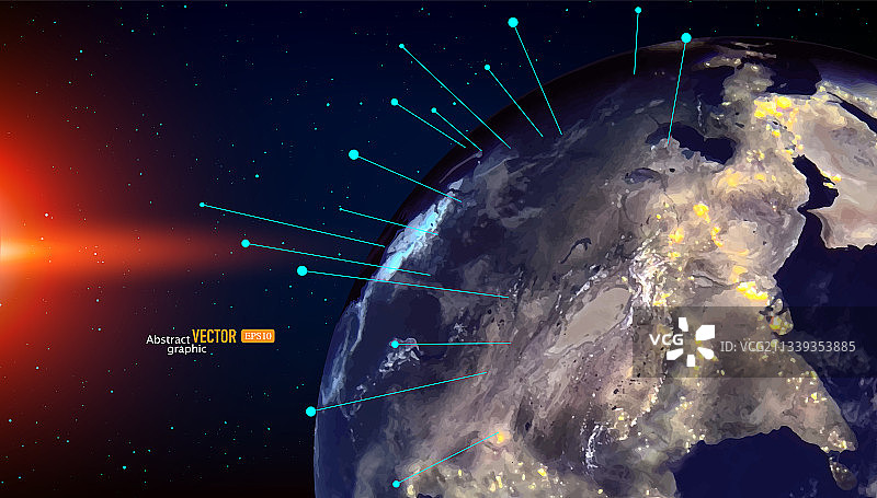 抽象矢量全球化经济贸易世界地图背景图片素材