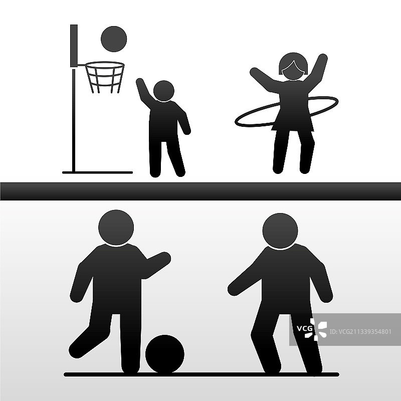 人物运动象形图图片素材