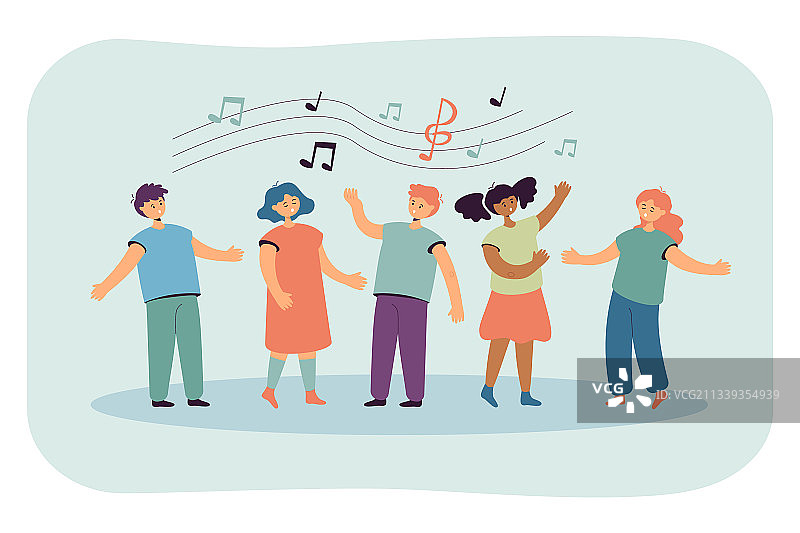 儿童唱歌图片素材