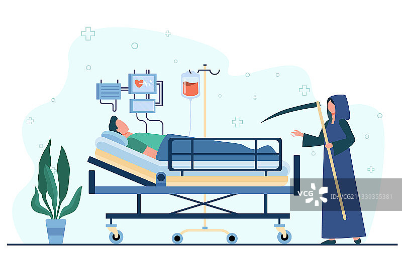 在重症监护室去世的病人图片素材